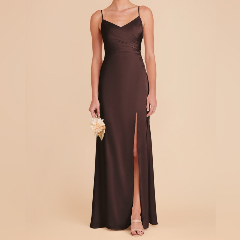 Birdy Grey Chocolate Brown Spaghetti Strap Maxi Dress
